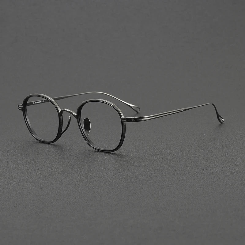 Aror Unisex Full Rim Round Pure Titanium Eyeglasses 1234 — view 2 | Aror at FuzWeb