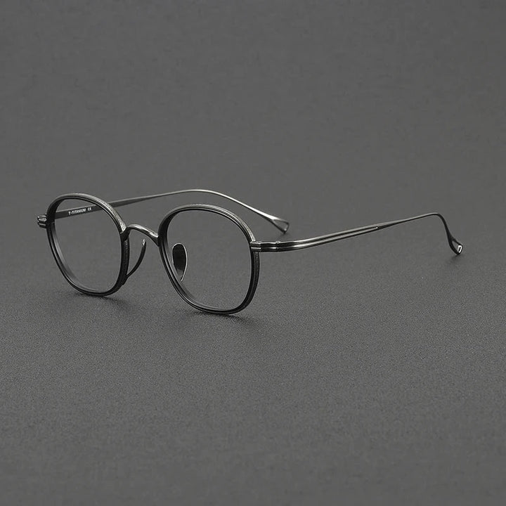 Aror Unisex Full Rim Round Pure Titanium Eyeglasses 1234 — view 2 | Aror at FuzWeb