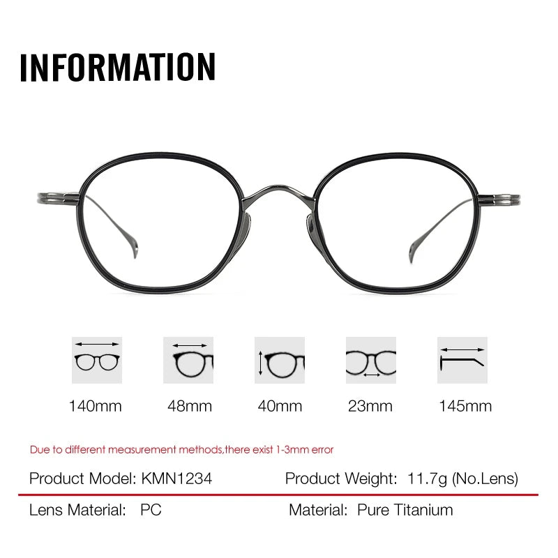 Aror 1234 Eyeglasses — Frame Dimensions and Sizing Chart