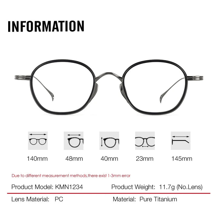Aror 1234 Eyeglasses — Frame Dimensions and Sizing Chart