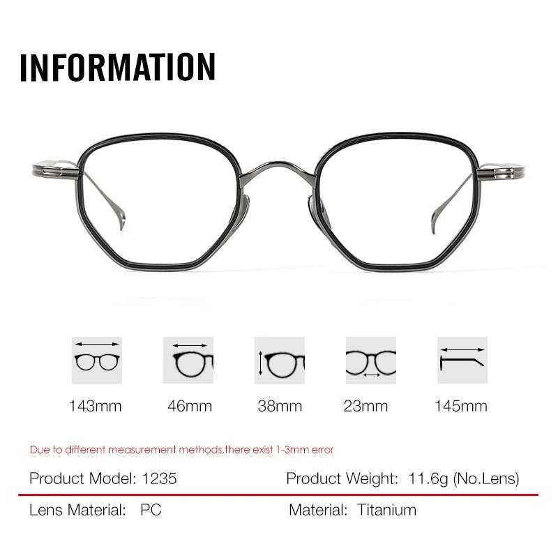 Aror 1235 Eyeglasses — Frame Dimensions and Sizing Chart