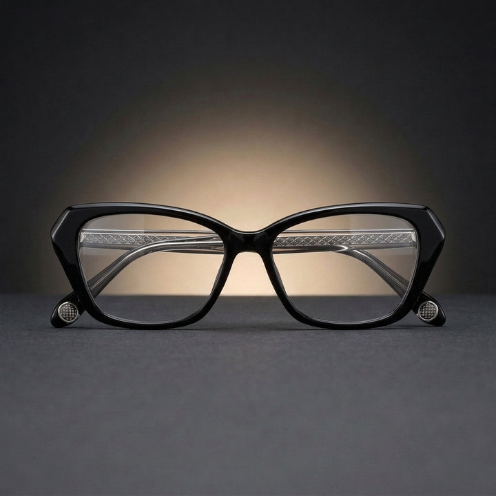 Aror Unisex Full Rim Square Cat Eye Acetate Eyeglasses 199871