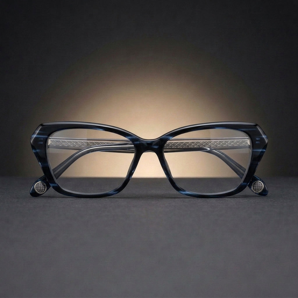 Aror Unisex Full Rim Square Cat Eye Acetate Eyeglasses 199871