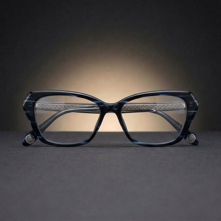 Aror Unisex Full Rim Square Cat Eye Acetate Eyeglasses 199871