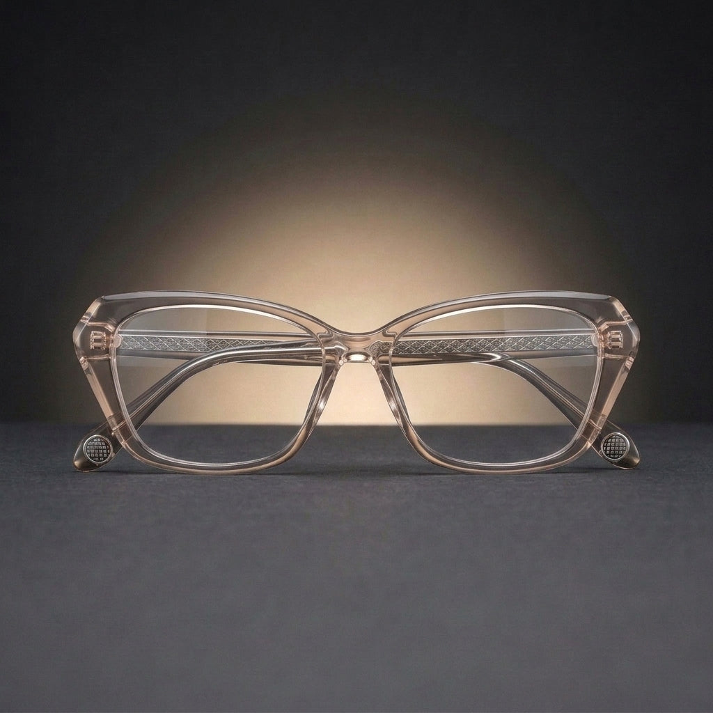 Aror Unisex Full Rim Square Cat Eye Acetate Eyeglasses 199871
