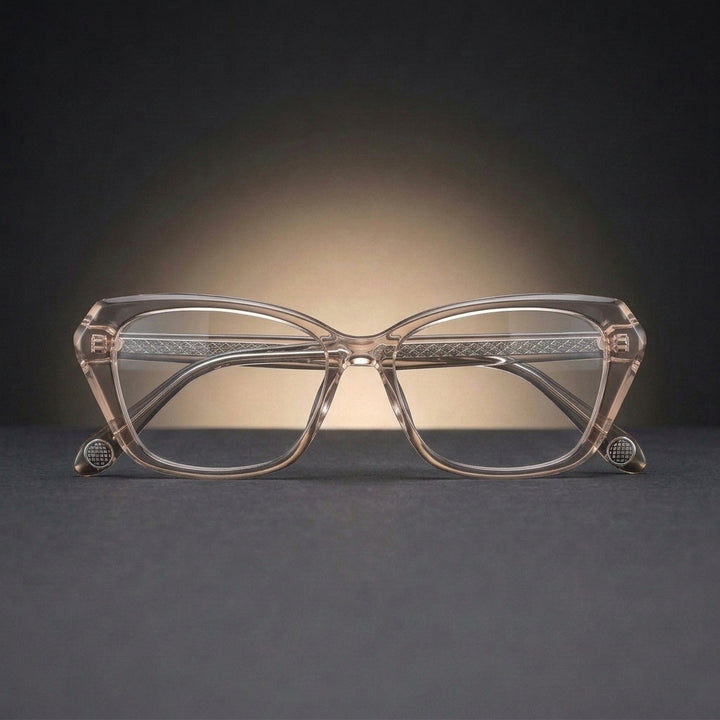 Aror Unisex Full Rim Square Cat Eye Acetate Eyeglasses 199871