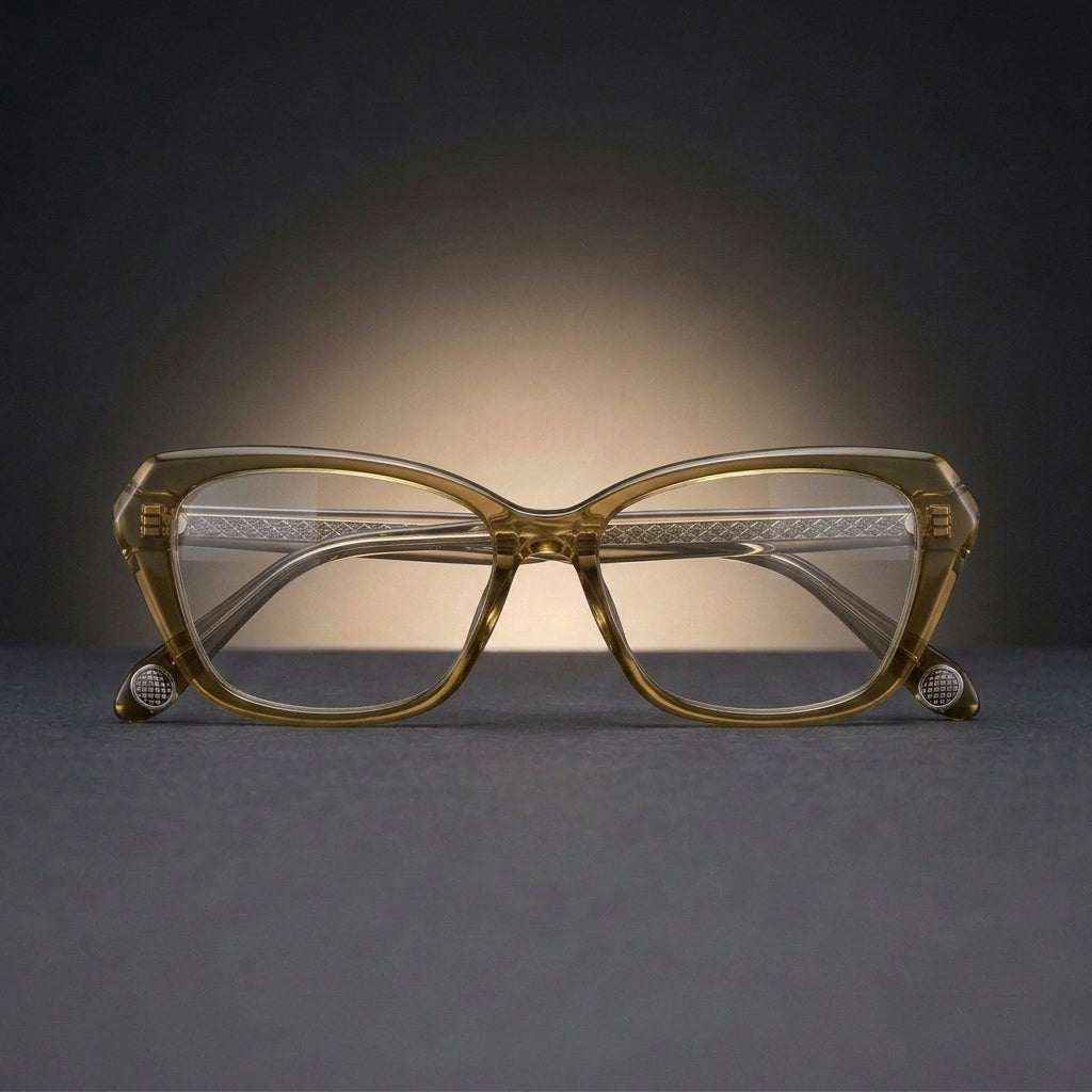 Aror Unisex Full Rim Square Cat Eye Acetate Eyeglasses 199871