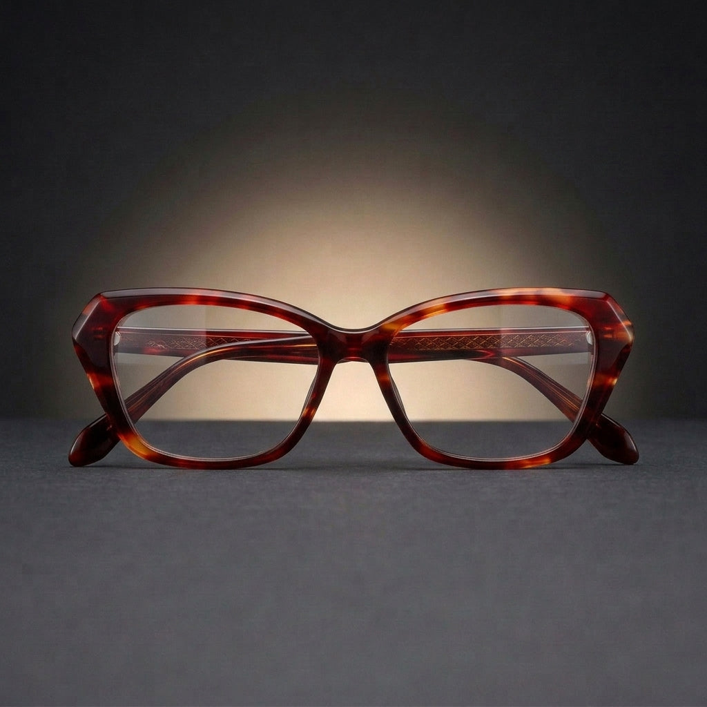 Aror Unisex Full Rim Square Cat Eye Acetate Eyeglasses 199871