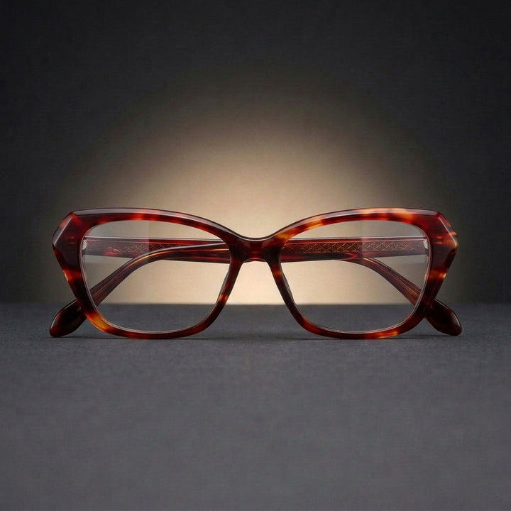 Aror Unisex Full Rim Square Cat Eye Acetate Eyeglasses 199871