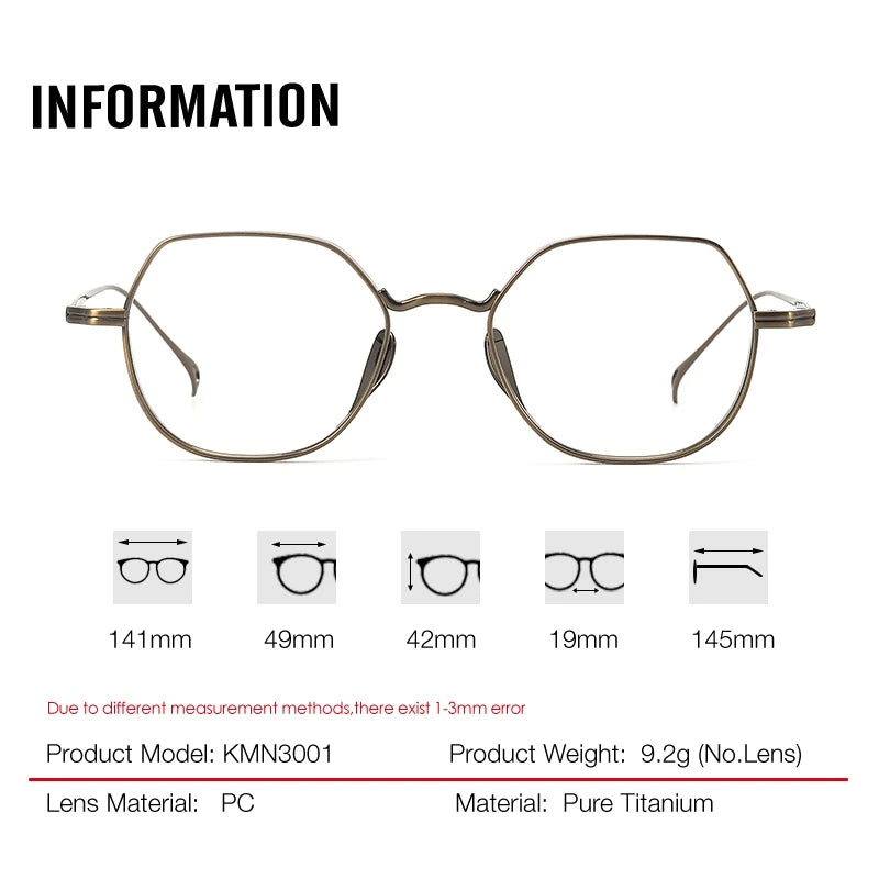 Aror 3001 Eyeglasses — Frame Dimensions and Sizing Chart