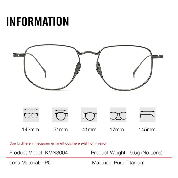 Aror 3004 Eyeglasses — Frame Dimensions and Sizing Chart