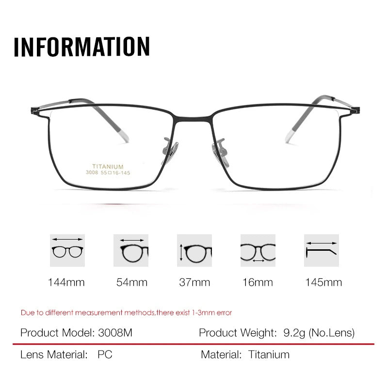 Aror 3008 Eyeglasses — Frame Dimensions and Sizing Chart