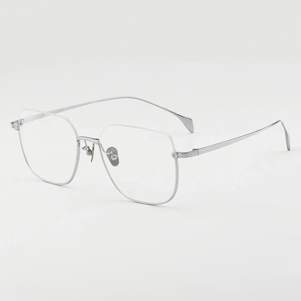 Aror Men's Semi Rim Square Titanium Eyeglasses 410171 - Silver