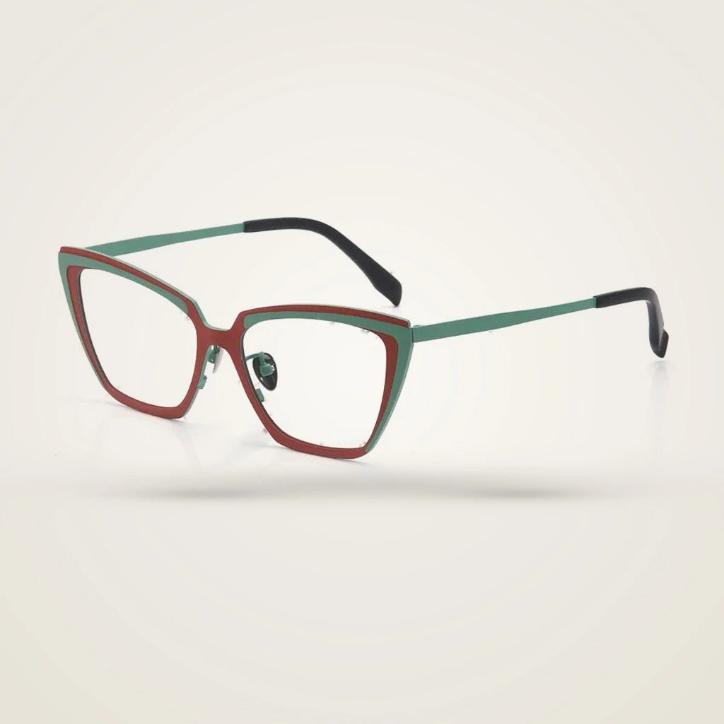 Aror Women's Full Rim Cat Eye Acetate Titanium Eyeglasses 455617 — view 1 | Aror at FuzWeb