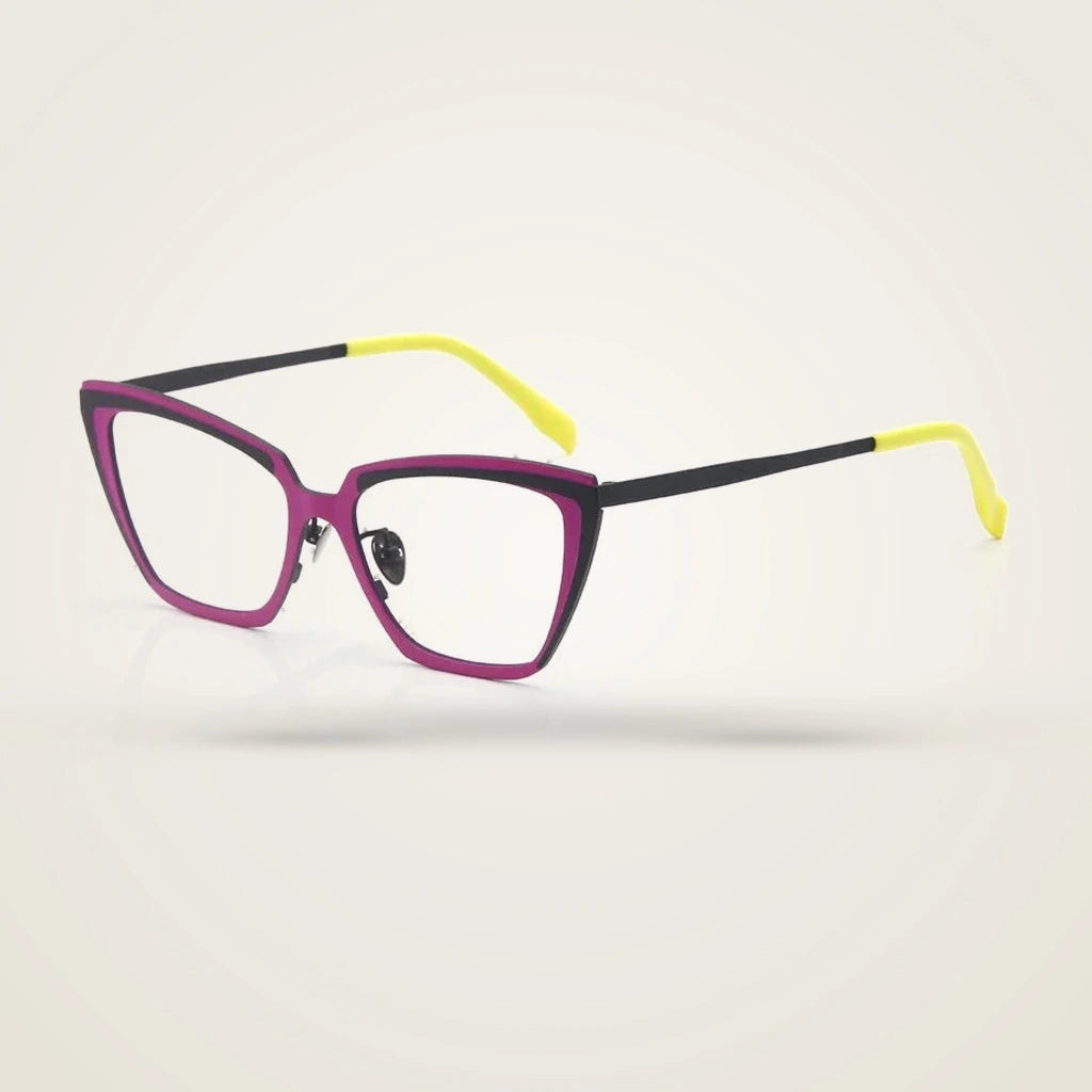 Aror Women's Full Rim Cat Eye Acetate Titanium Eyeglasses 455617 — view 2 | Aror at FuzWeb