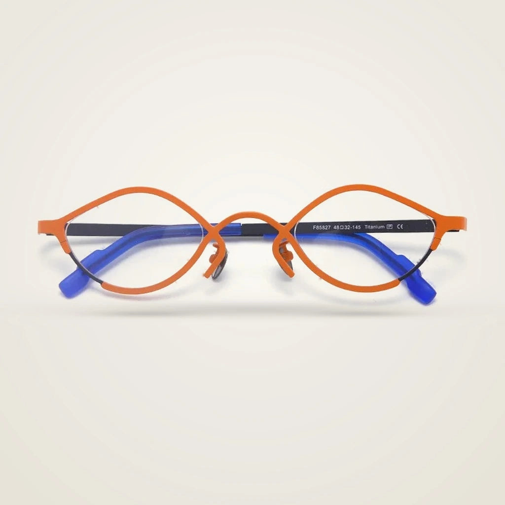 Aror Unisex Full Rim Polygon Acetate Titanium Eyeglasses 464832R — view 2 | Aror at FuzWeb