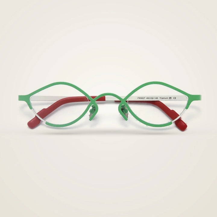 Aror Unisex Full Rim Polygon Acetate Titanium Eyeglasses 464832R — view 3 | Aror at FuzWeb