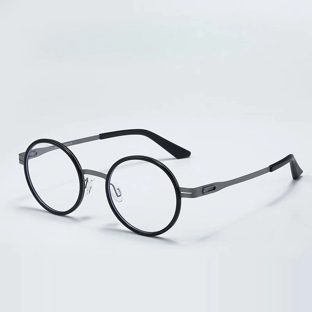 Aror Unisex Full Rim Round Pure Titanium Eyeglasses 8031 — view 1 | Aror at FuzWeb