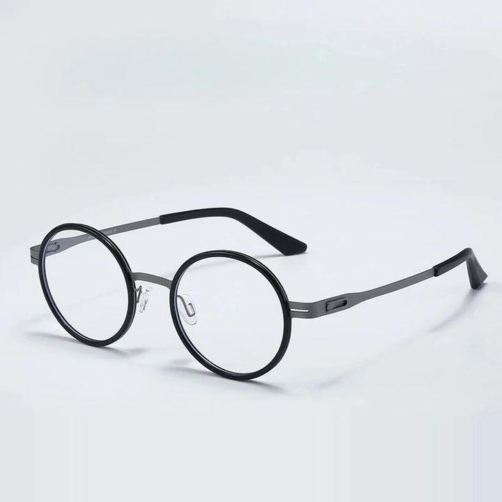 Aror Unisex Full Rim Round Pure Titanium Eyeglasses 8031 — view 1 | Aror at FuzWeb