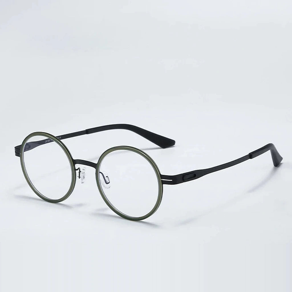 Aror Unisex Full Rim Round Pure Titanium Eyeglasses 8031 — view 4 | Aror at FuzWeb