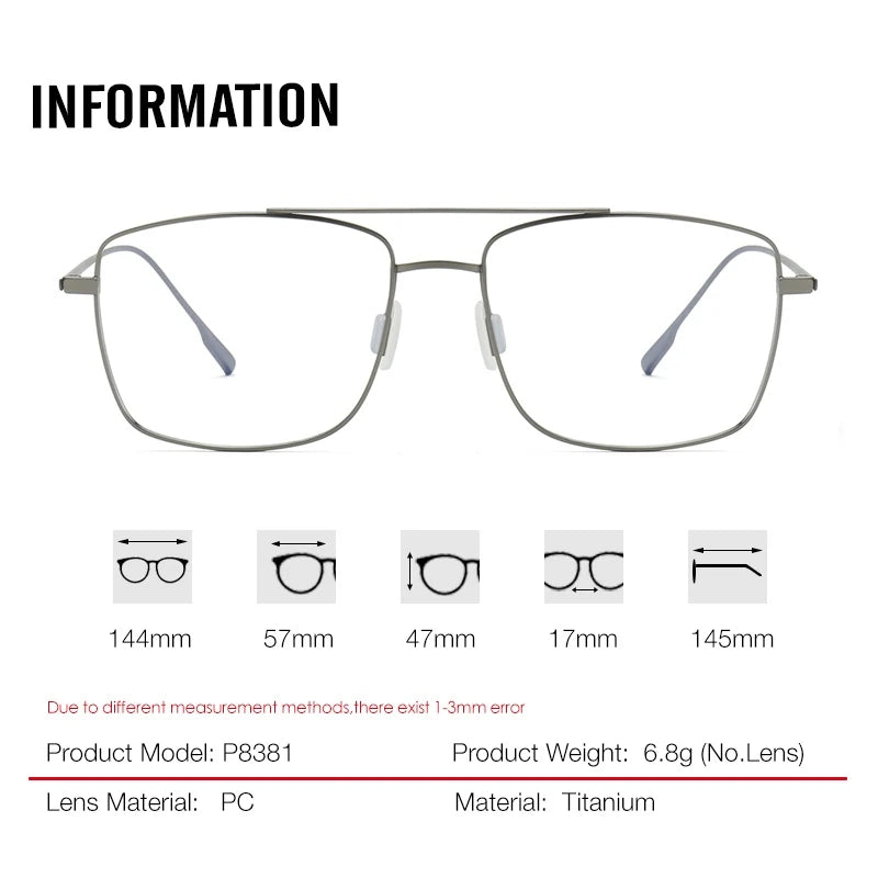 Aror 8381 Eyeglasses — Frame Dimensions and Sizing Chart