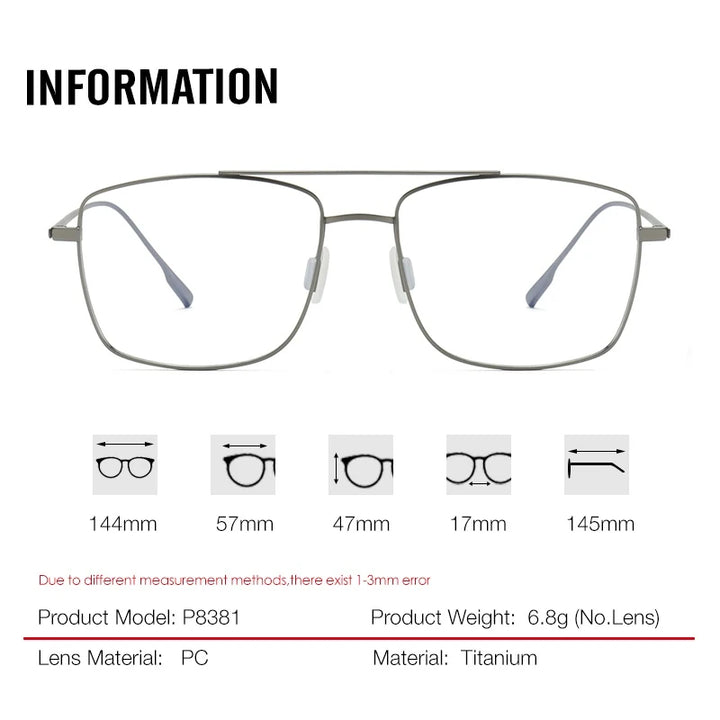 Aror 8381 Eyeglasses — Frame Dimensions and Sizing Chart