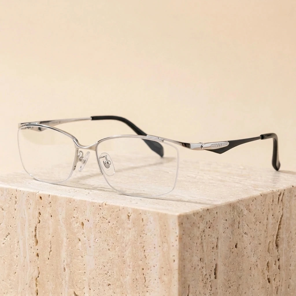 Aror Unisex Full Rim Square Titanium Eyeglasses 857810 — view 2 | Aror at FuzWeb