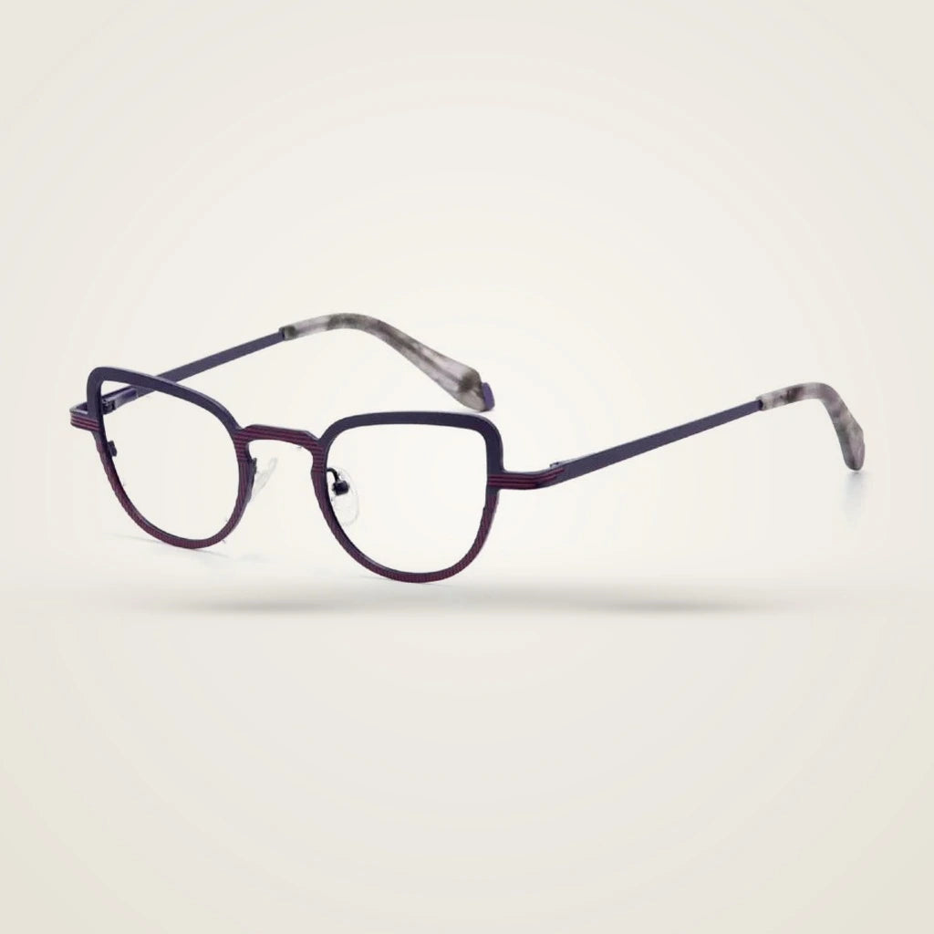 Aror Unisex Full Rim Cat Eye Titanium Alloy Eyeglasses 8764 — view 1 | Aror at FuzWeb