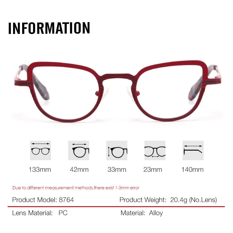Aror 8764 Eyeglasses — Frame Dimensions and Sizing Chart