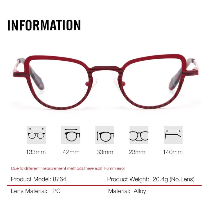 Aror 8764 Eyeglasses — Frame Dimensions and Sizing Chart