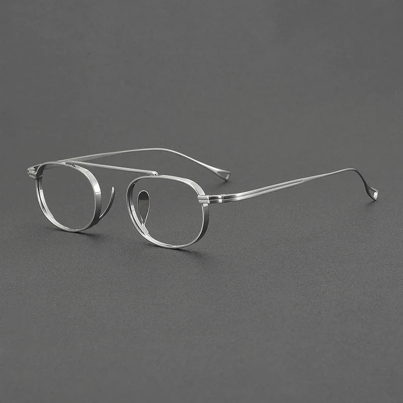Aror Men's Full Rim Oval Pure Titanium Eyeglasses 9504 — view 1 | Aror at FuzWeb