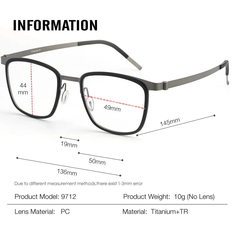 Aror 9715 Eyeglasses — Frame Dimensions and Sizing Chart
