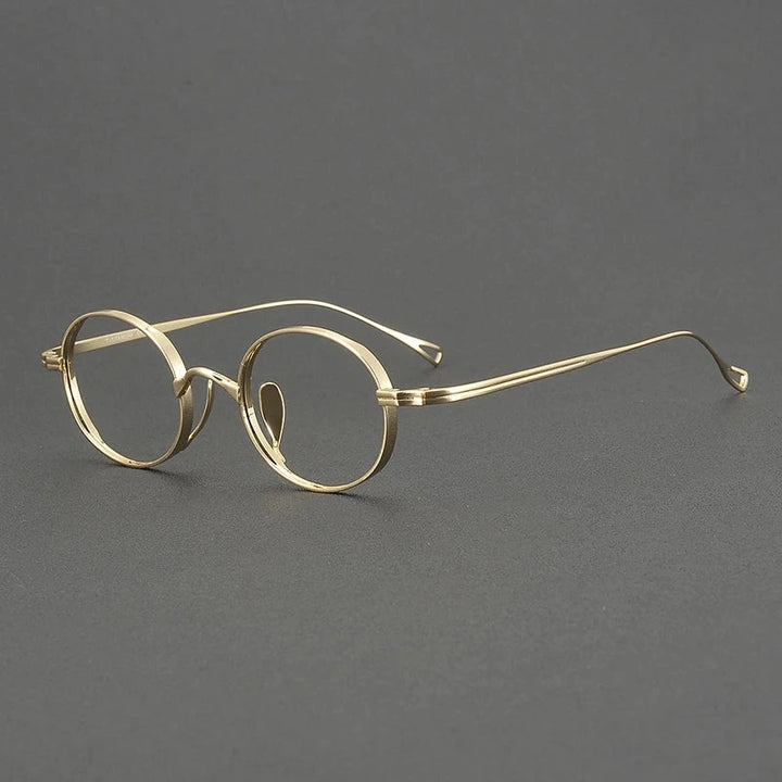 Aror Unisex Full Rim Oval Pure Titanium Eyeglasses 9918 — view 3 | Aror at FuzWeb