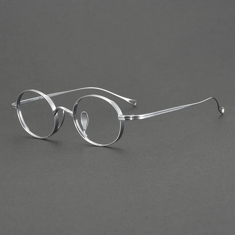 Aror Unisex Full Rim Oval Pure Titanium Eyeglasses 9918 — view 5 | Aror at FuzWeb