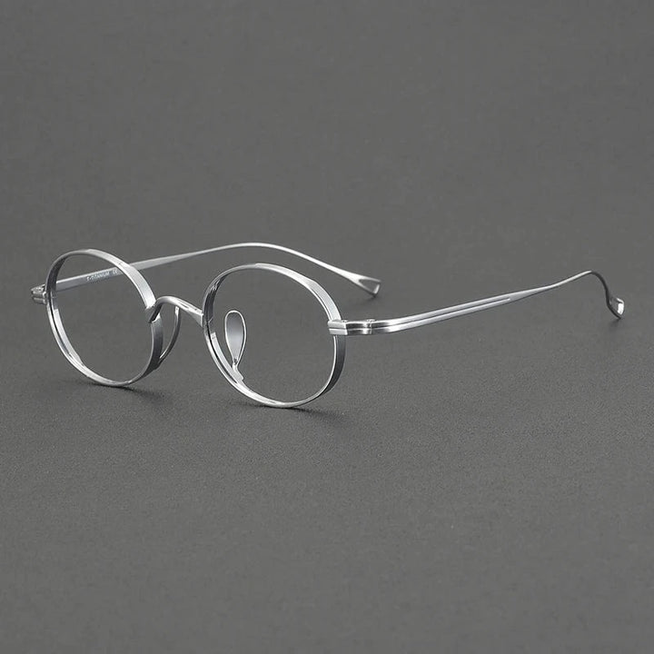Aror Unisex Full Rim Oval Pure Titanium Eyeglasses 9918 — view 5 | Aror at FuzWeb
