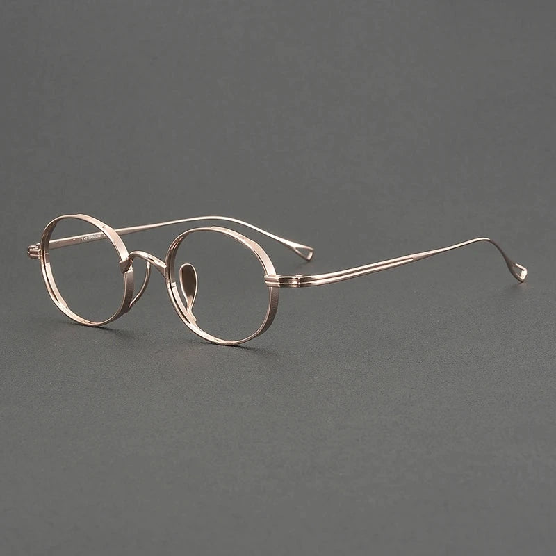 Aror Unisex Full Rim Oval Pure Titanium Eyeglasses 9918 — view 2 | Aror at FuzWeb