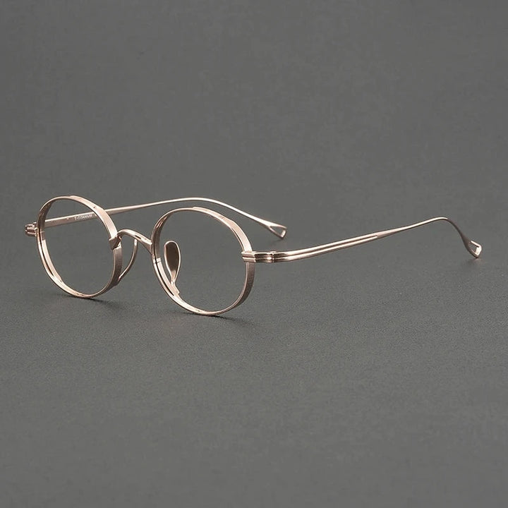 Aror Unisex Full Rim Oval Pure Titanium Eyeglasses 9918 — view 2 | Aror at FuzWeb