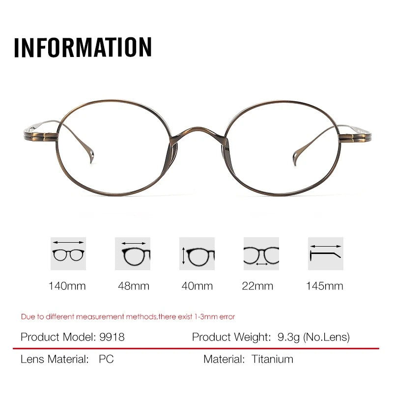 Aror 9918 Eyeglasses — Frame Dimensions and Sizing Chart