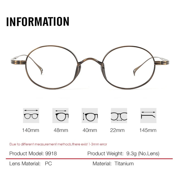 Aror 9918 Eyeglasses — Frame Dimensions and Sizing Chart