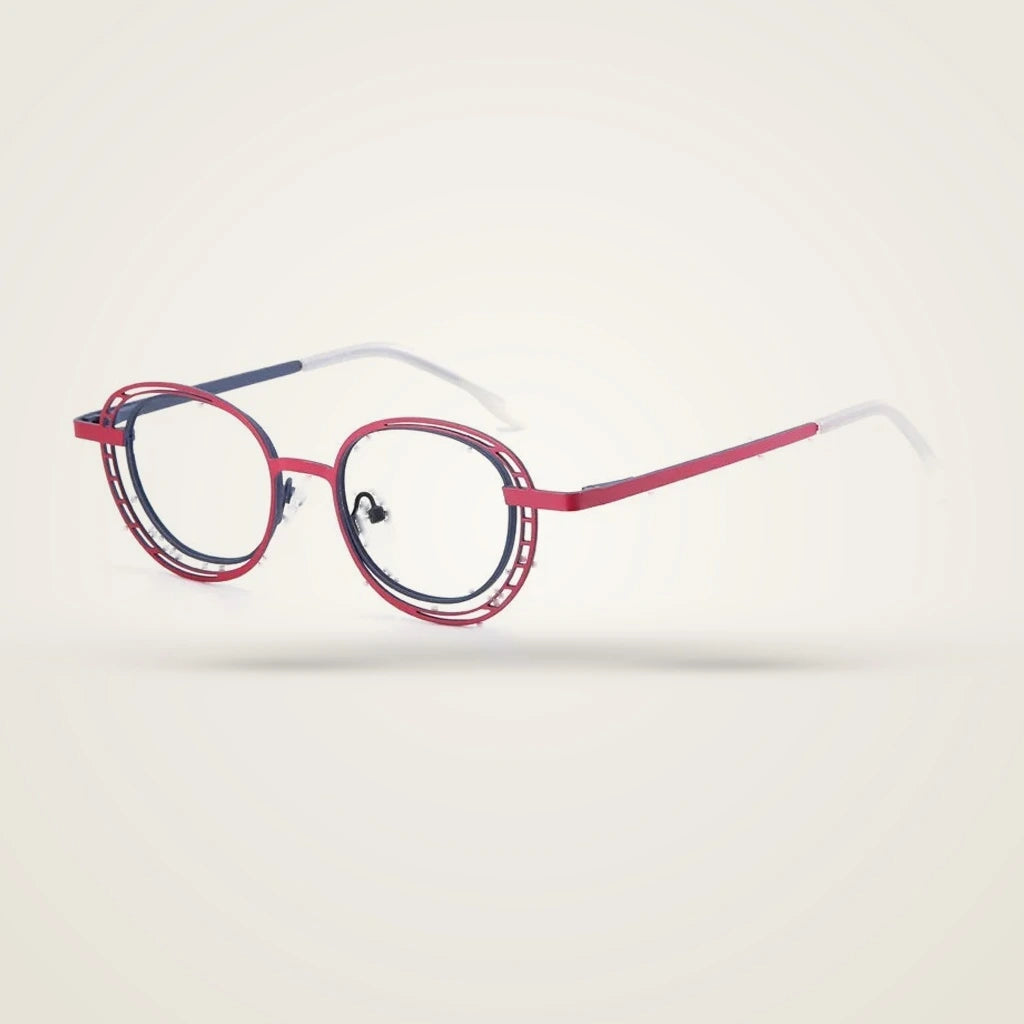 Aror Unisex Full Rim Oval Titanium Alloy Eyeglasses A5529 — view 1 | Aror at FuzWeb