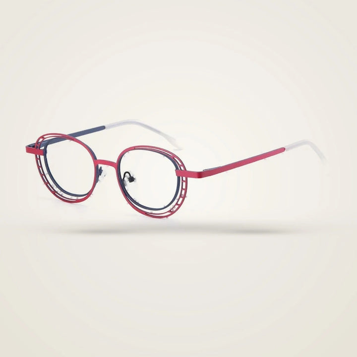 Aror Unisex Full Rim Oval Titanium Alloy Eyeglasses A5529 — view 1 | Aror at FuzWeb