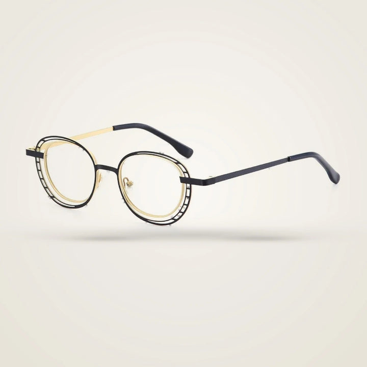 Aror Unisex Full Rim Oval Titanium Alloy Eyeglasses A5529 — view 2 | Aror at FuzWeb