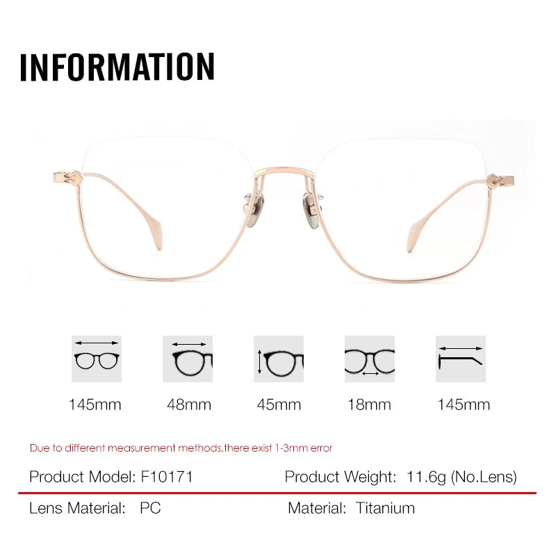Aror F10171 Eyeglasses — Frame Dimensions and Sizing Chart