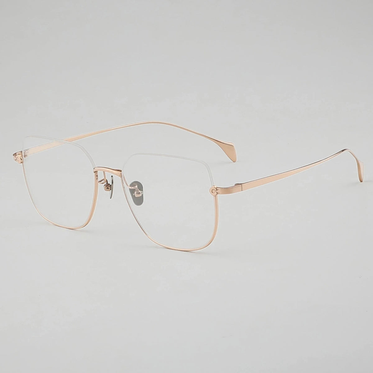 Aror F10171 Pure Titanium Half Rim Eyeglasses - Rose Gold