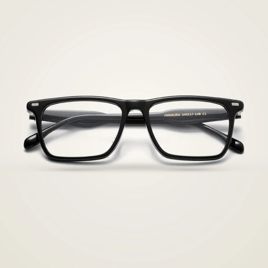Aror Unisex Full Rim Square Acetate Eyeglasses JMM83RX — view 1 | Aror at FuzWeb