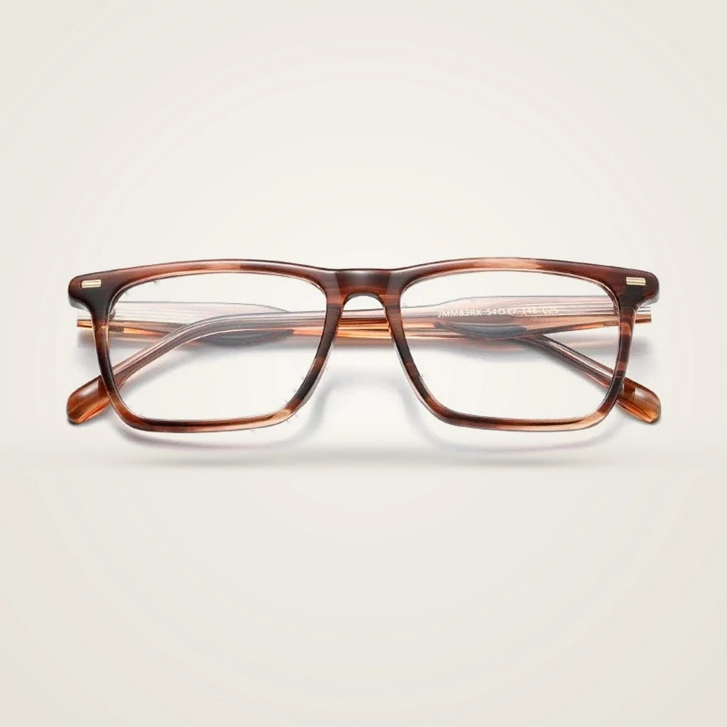 Aror Unisex Full Rim Square Acetate Eyeglasses JMM83RX — view 3 | Aror at FuzWeb
