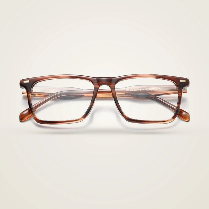 Aror Unisex Full Rim Square Acetate Eyeglasses JMM83RX — view 3 | Aror at FuzWeb