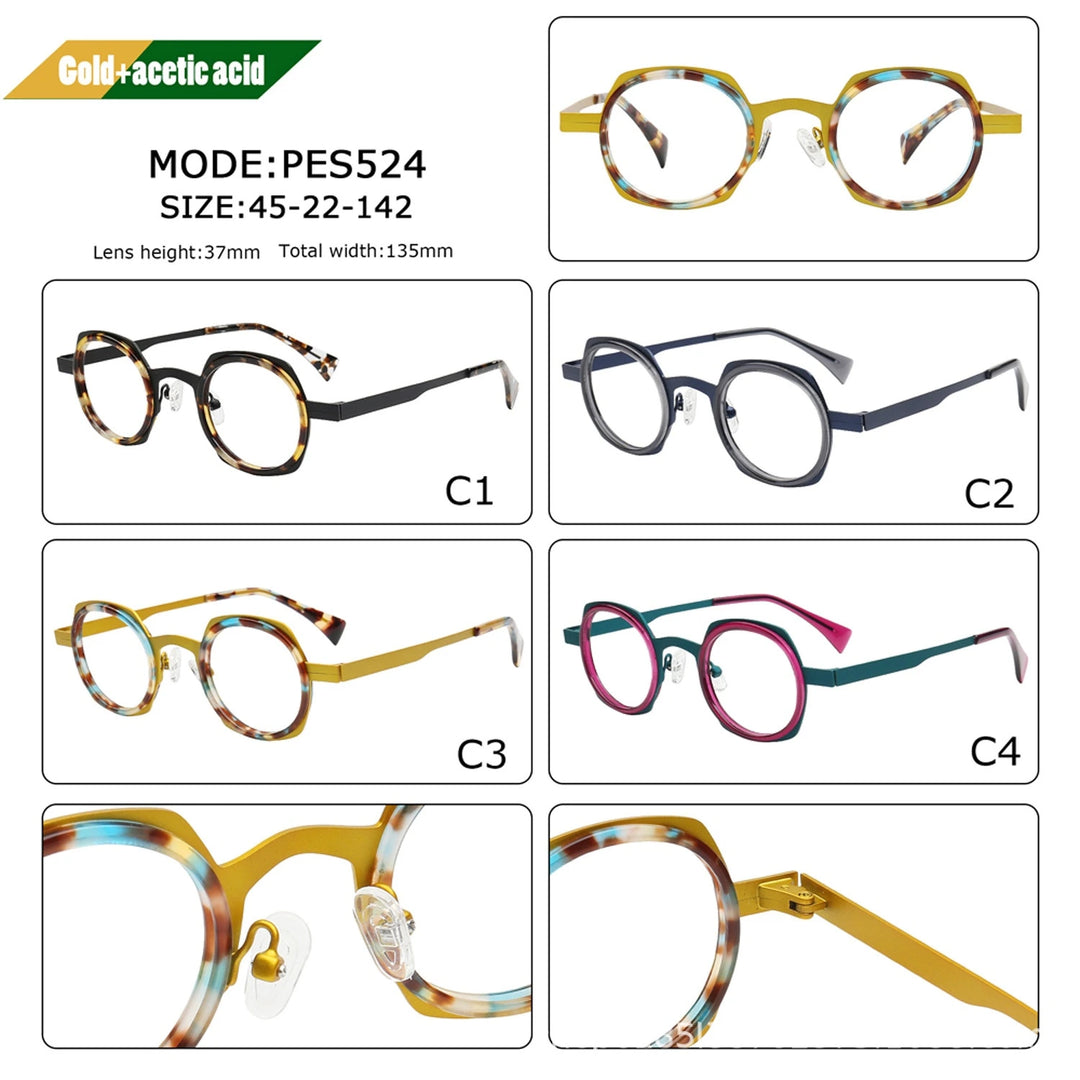 Aror PES524 Eyeglasses — Frame Dimensions and Sizing Chart