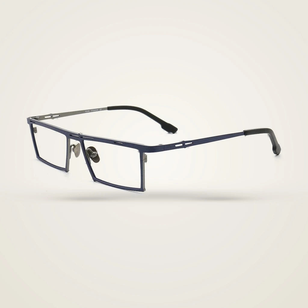 Aror Women's Half Rim Square Pure Titanium Eyeglasses R7760 — view 1 | Aror at FuzWeb