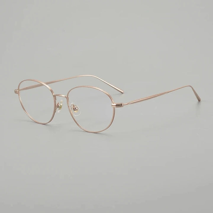 Aror Unisex Full Rim Polygon Pure Titanium Eyeglasses Studio — view 2 | Aror at FuzWeb
